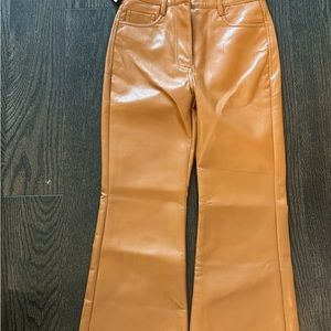 Aritzia melina kick flare, rich chestnut pants